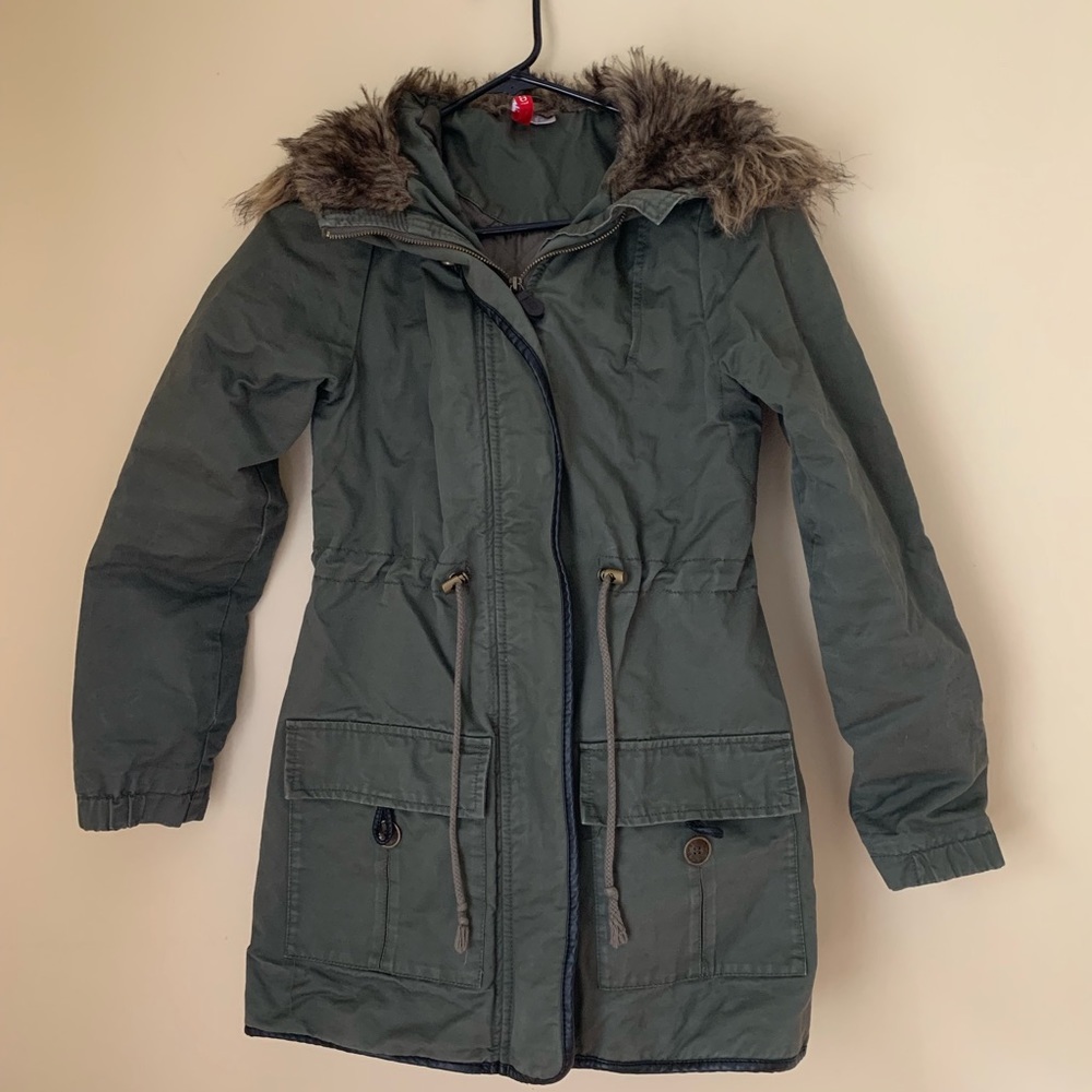 Fur Hood Cargo Jacket